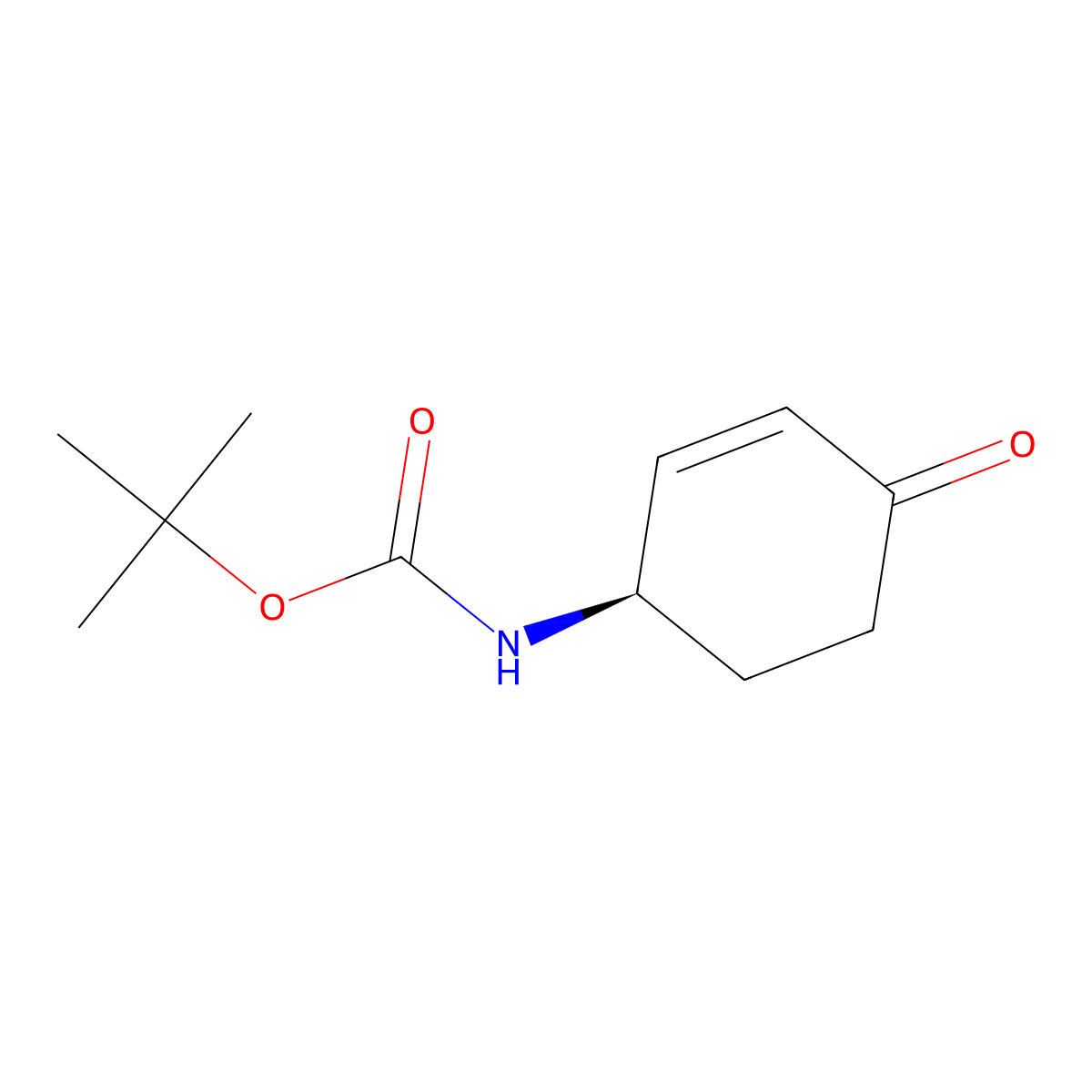 Tert-butyl N-[(1R)-4-oxocyclohex-2-EN-1-YL]carbamate molecular structure, CAS 455330-42-4