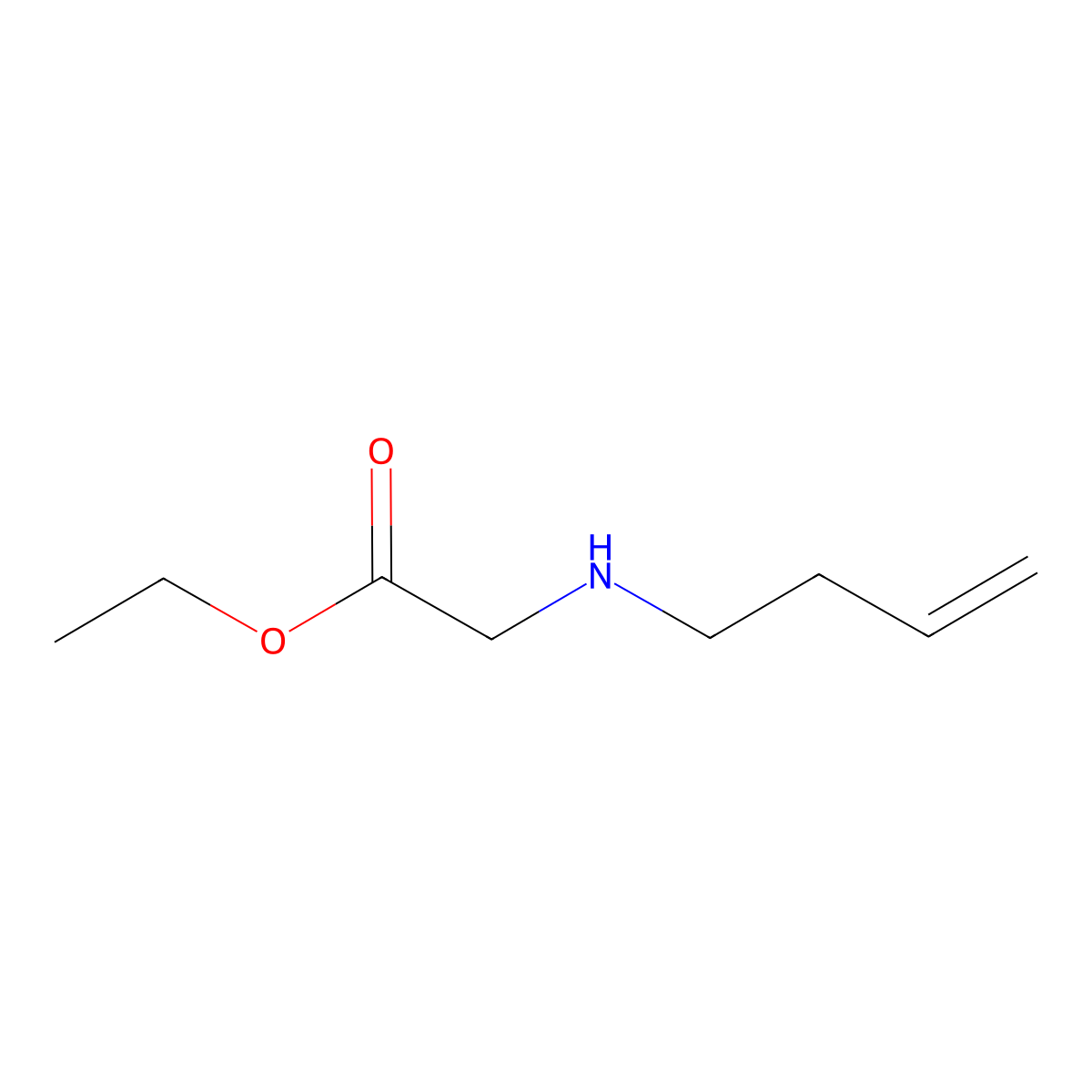 Ethyl 2-[(but-3-en-1-yl)amino]acetate molecular structure, CAS 455333-83-2