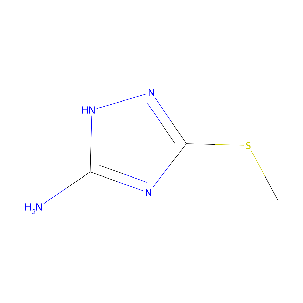 3-(Methylthio)-1,2,4-triazol-5-amine molecular structure, CAS 45534-08-5