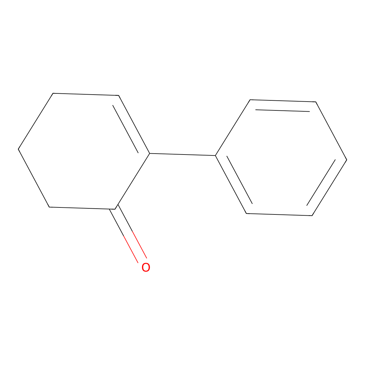 2-Phenyl-2-cyclohexen-1-one molecular structure, CAS 4556-09-6