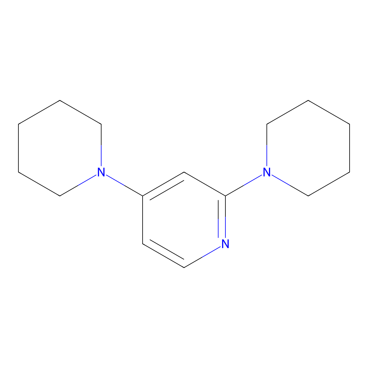 2,4-Dipiperidin-1-ylpyridine molecular structure, CAS 4556-57-4