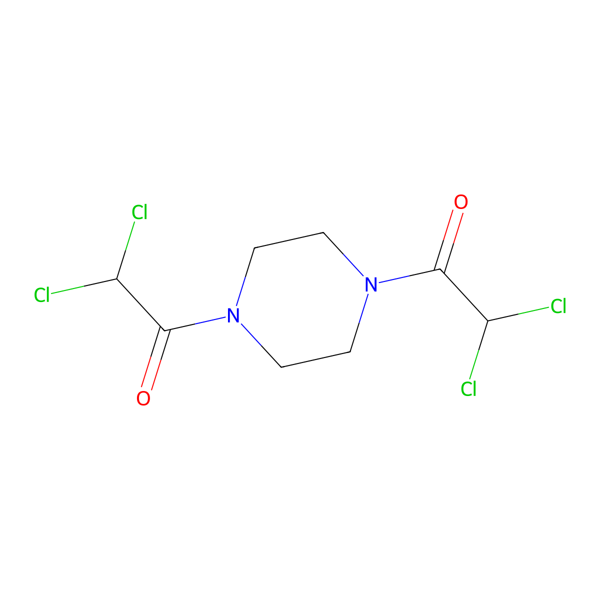 1-[4-(2,2-Dichloroacetyl)piperazinyl]-2,2-dichloroethan-1-one molecular structure, CAS 4556-76-7