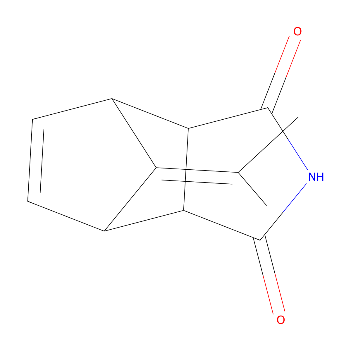 10-(Propan-2-ylidene)-4-azatricyclo[5.2.1.0,2,6]dec-8-ene-3,5-dione molecular structure, CAS 4558-44-5