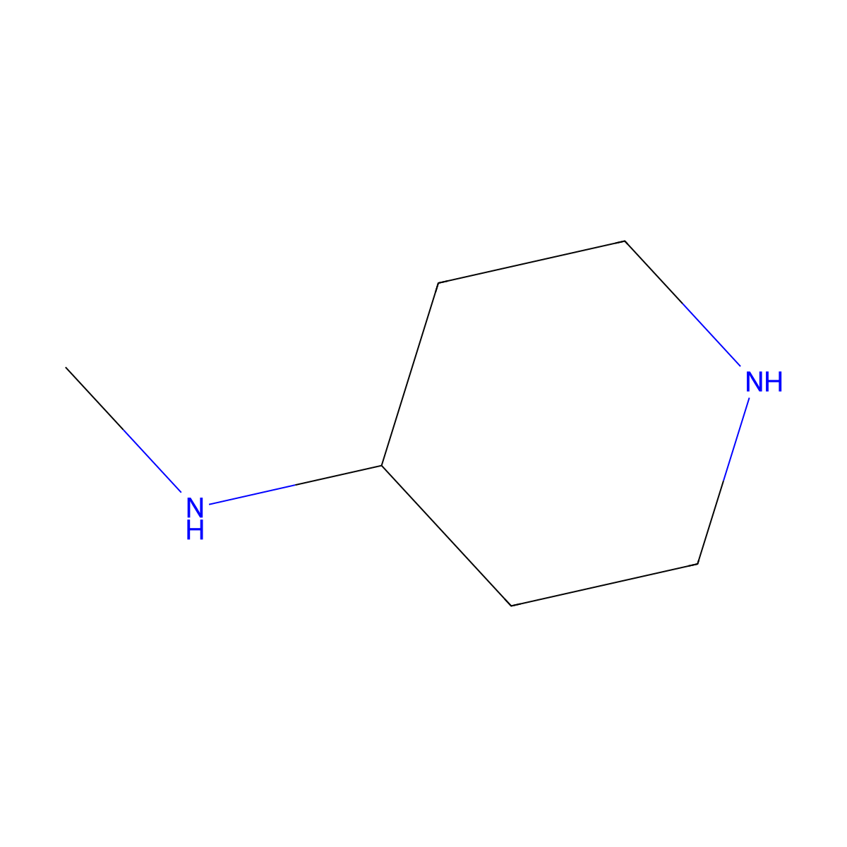 N-Methyl-4-piperidinamine molecular structure, CAS 45584-07-4