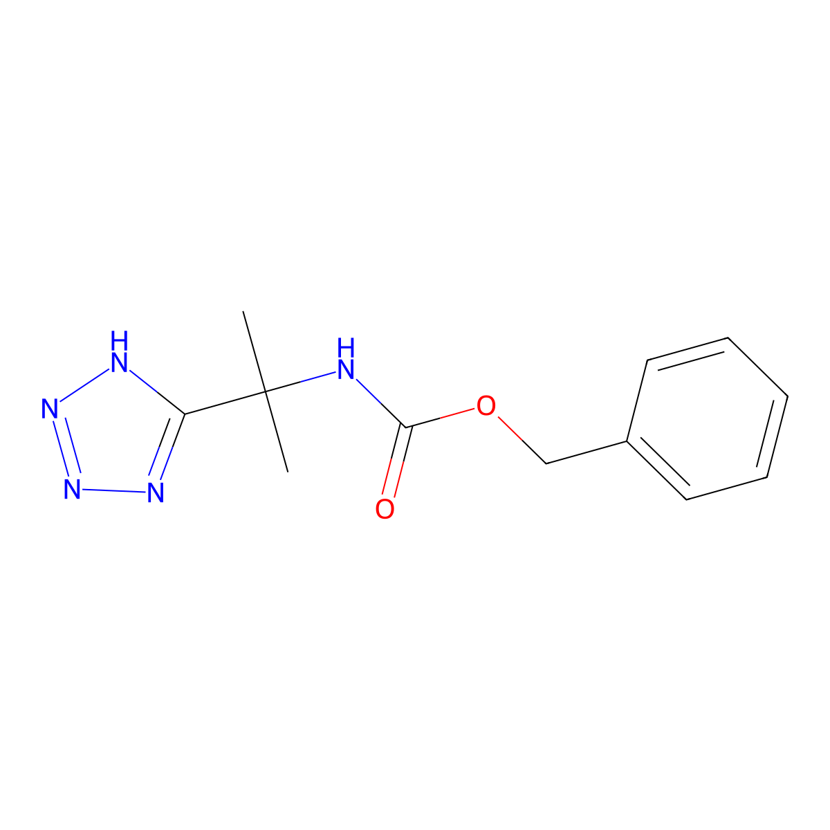 benzyl N-[2-(1H-1,2,3,4-tetrazol-5-yl)propan-2-yl]carbamate molecular structure, CAS 455875-25-9