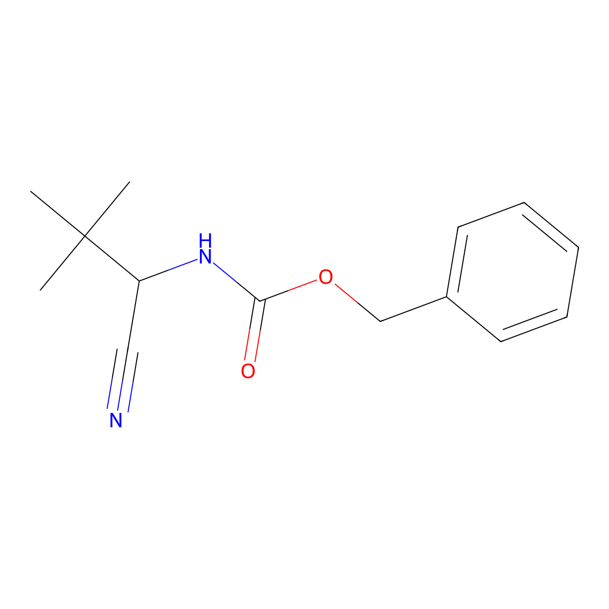 2-(Cbz-amino)-3,3-dimethylbutanenitrile molecular structure, CAS 455875-30-6