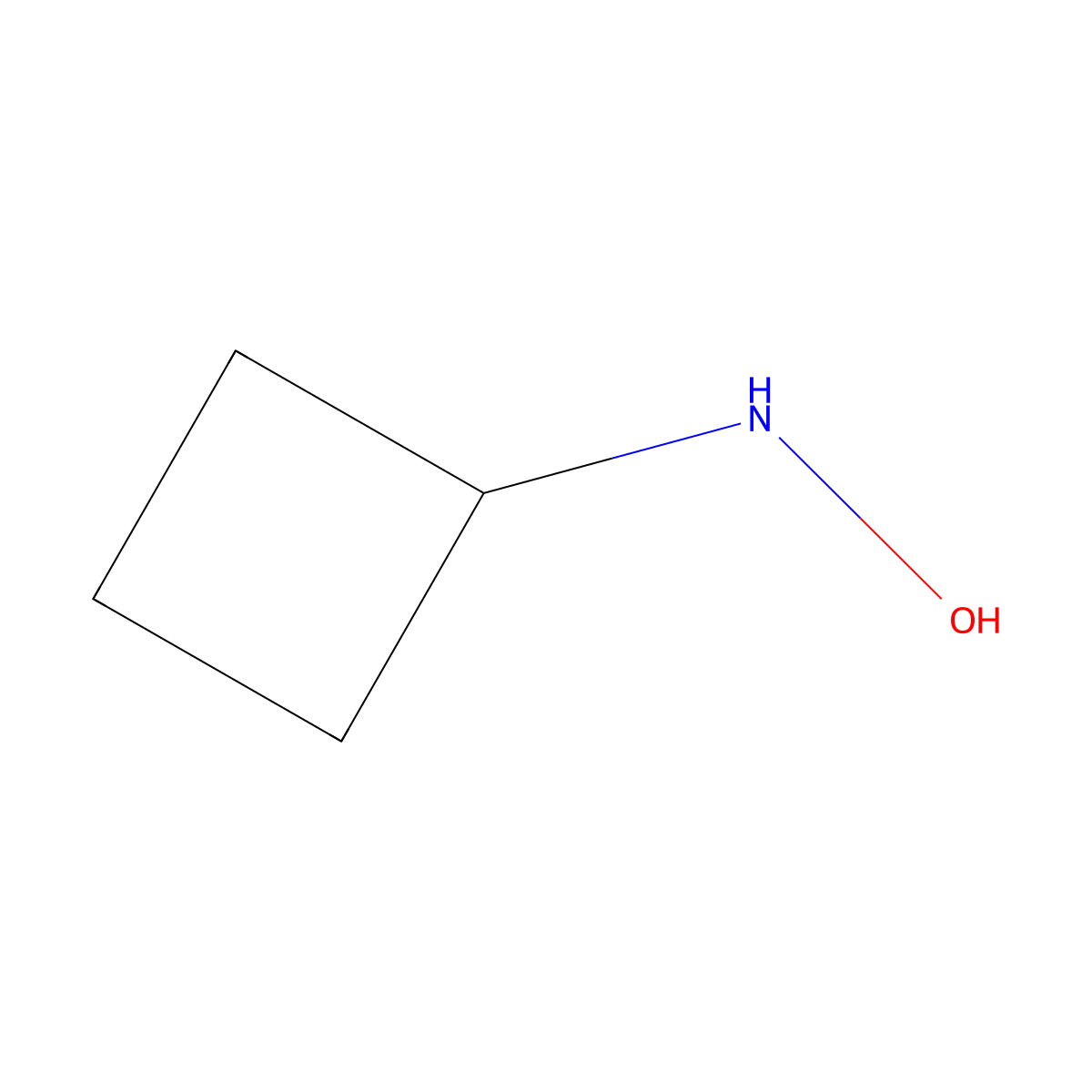 N-Cyclobutylhydroxylamine molecular structure, CAS 455885-93-5
