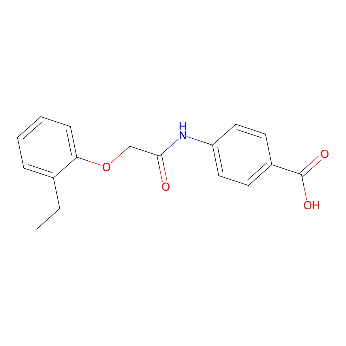 4-[2-(2-Ethylphenoxy)acetamido]benzoic acid molecular structure, CAS 455886-52-9