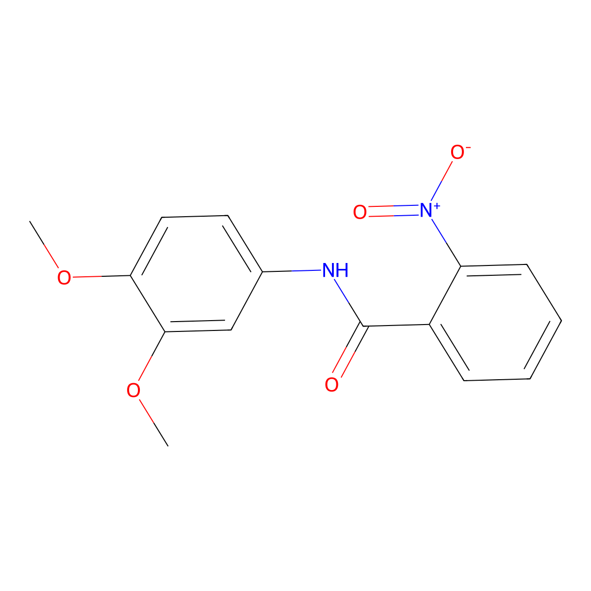 N-(3,4-dimethoxyphenyl)-2-nitrobenzamide molecular structure, CAS 455887-65-7