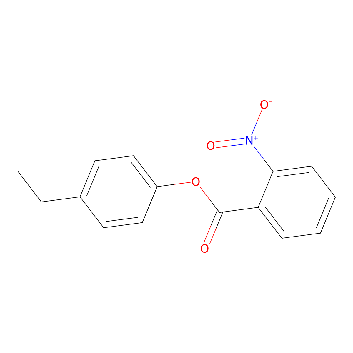 4-Ethylphenyl 2-nitrobenzoate molecular structure, CAS 455887-71-5