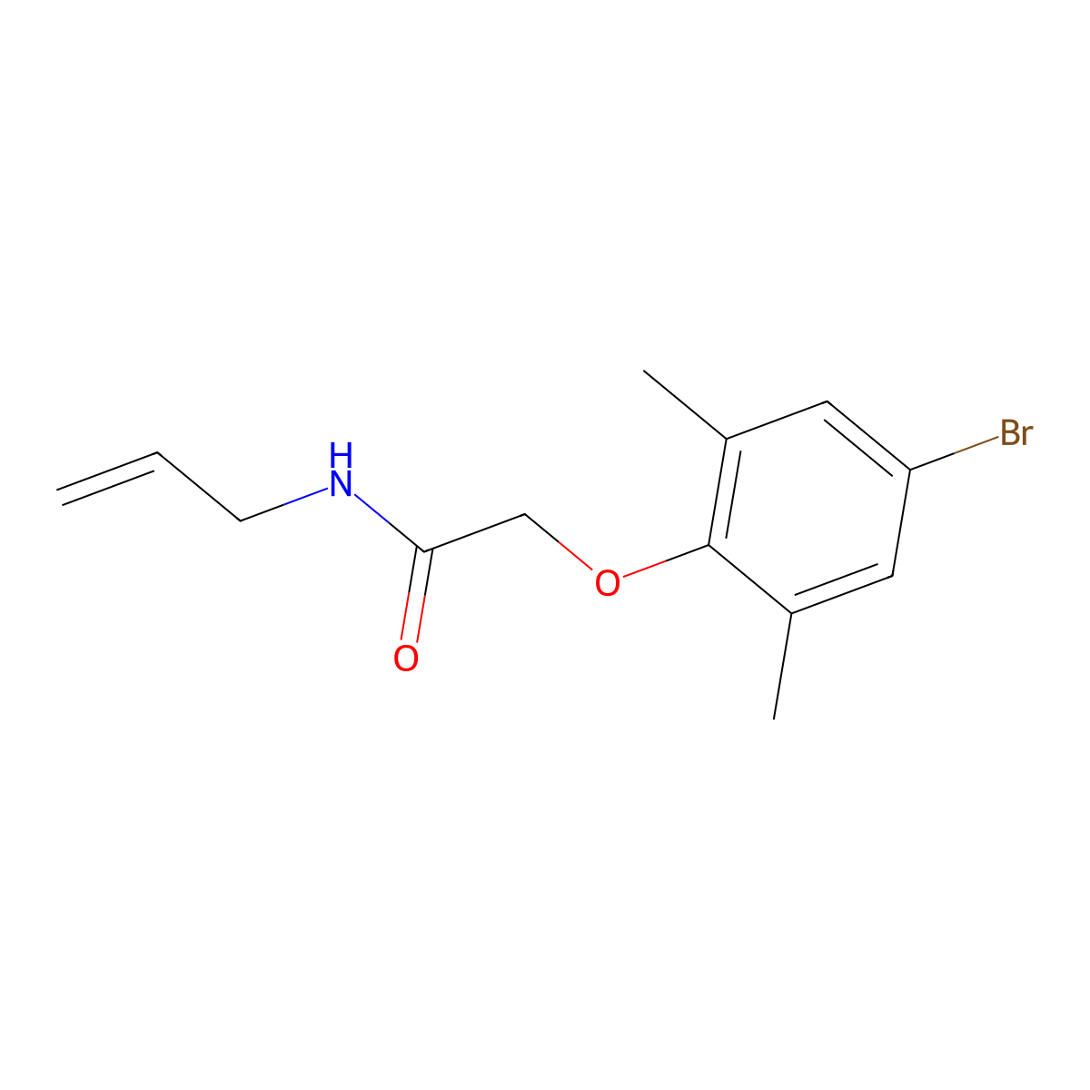 N-allyl-2-(4-bromo-2,6-dimethylphenoxy)acetamide molecular structure, CAS 455887-92-0