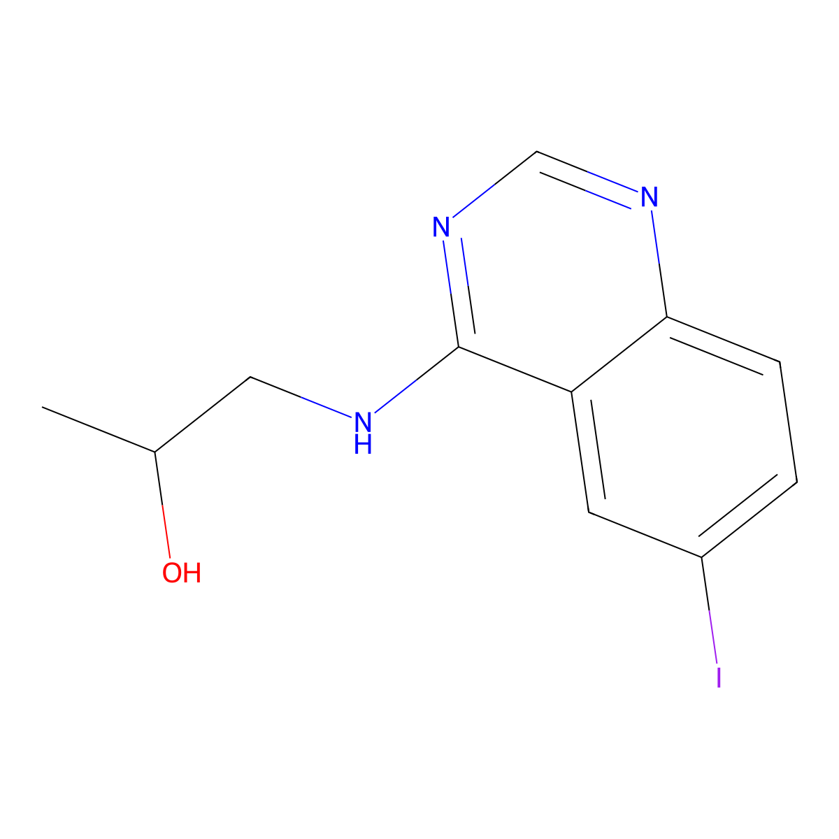 1-[(6-Iodoquinazolin-4-yl)amino]propan-2-ol molecular structure, CAS 455889-05-1