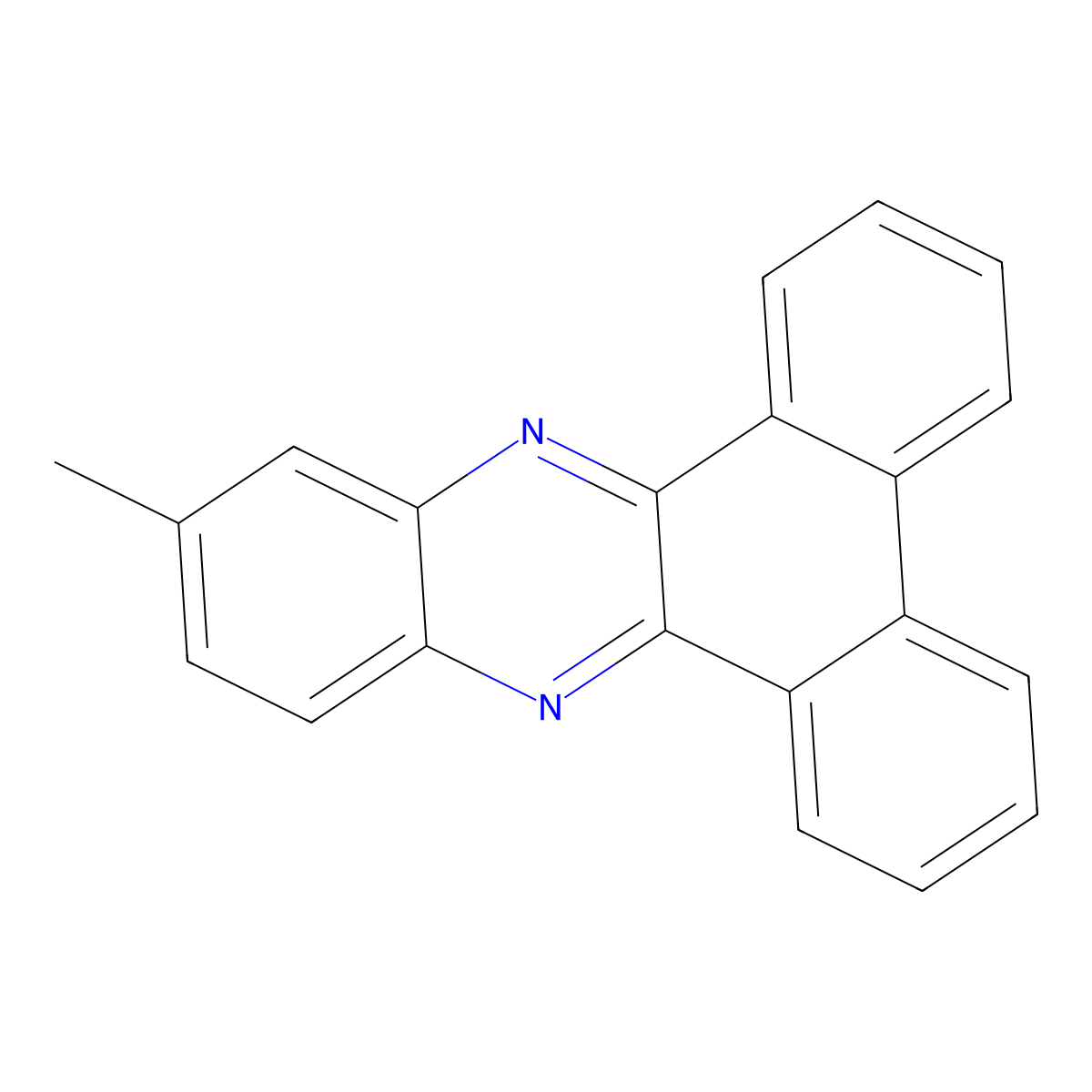 7-Methyl-1,2,3,4-dibenzophenazine molecular structure, CAS 4559-60-8