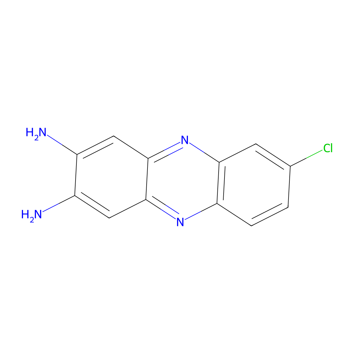 2,3-Diamino-7-chlorophenazine molecular structure, CAS 4559-64-2