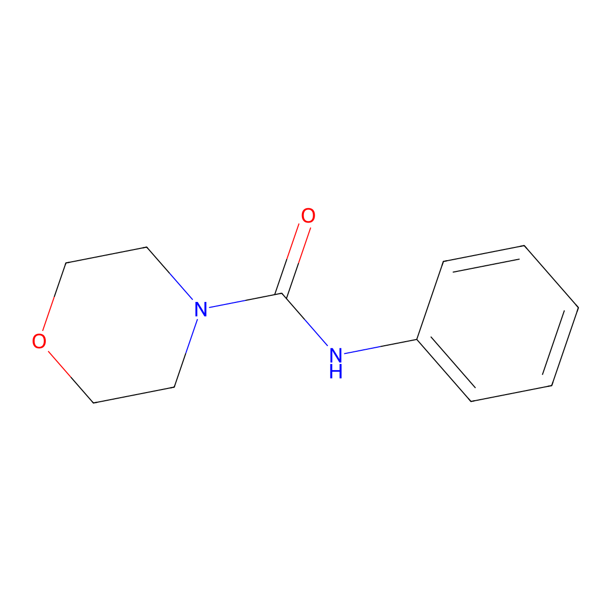 N-phenylmorpholine-4-carboxamide molecular structure, CAS 4559-92-6