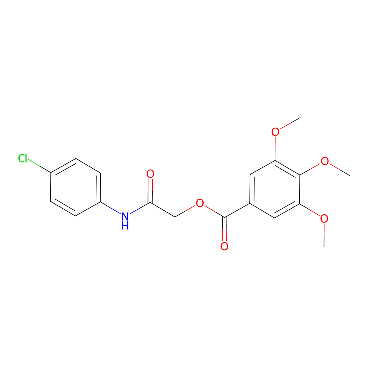 [2-(4-Chloroanilino)-2-oxoethyl] 3,4,5-trimethoxybenzoate molecular structure, CAS 455933-67-2