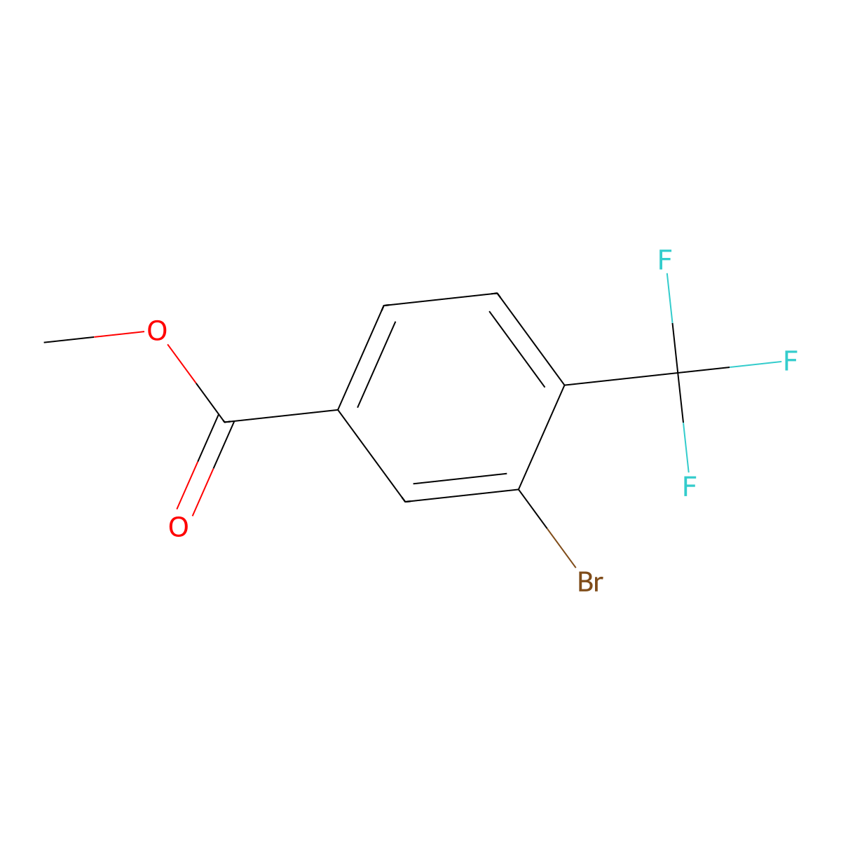 Methyl 3-bromo-4-(trifluoromethyl)benzoate molecular structure, CAS 455941-82-9