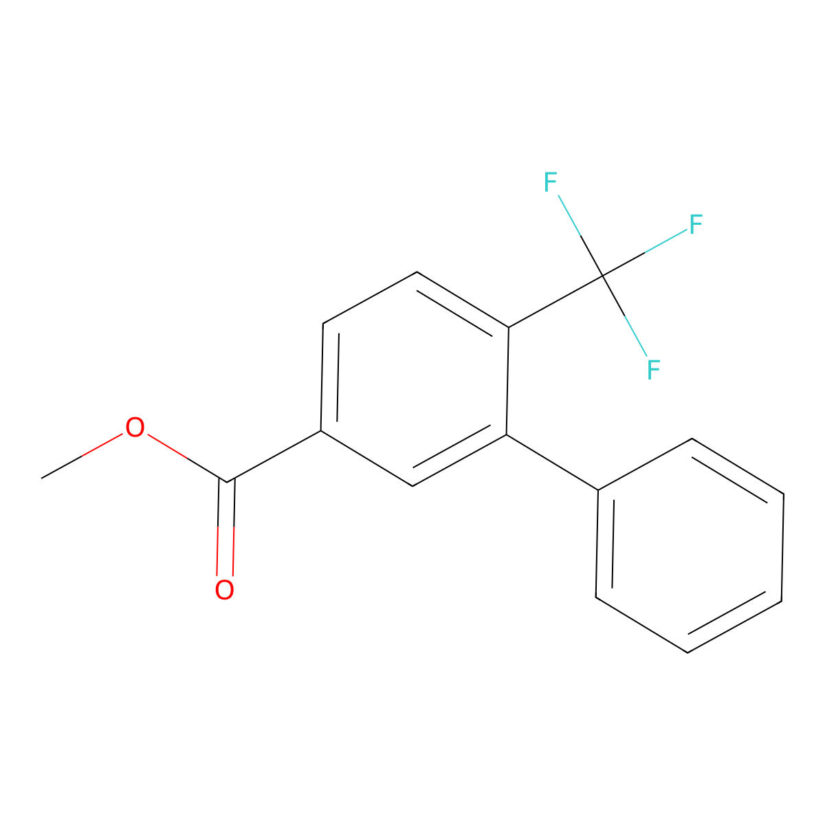 Methyl 6-(trifluoromethyl)[1,1'-biphenyl]-3-carboxylate molecular structure, CAS 455941-85-2