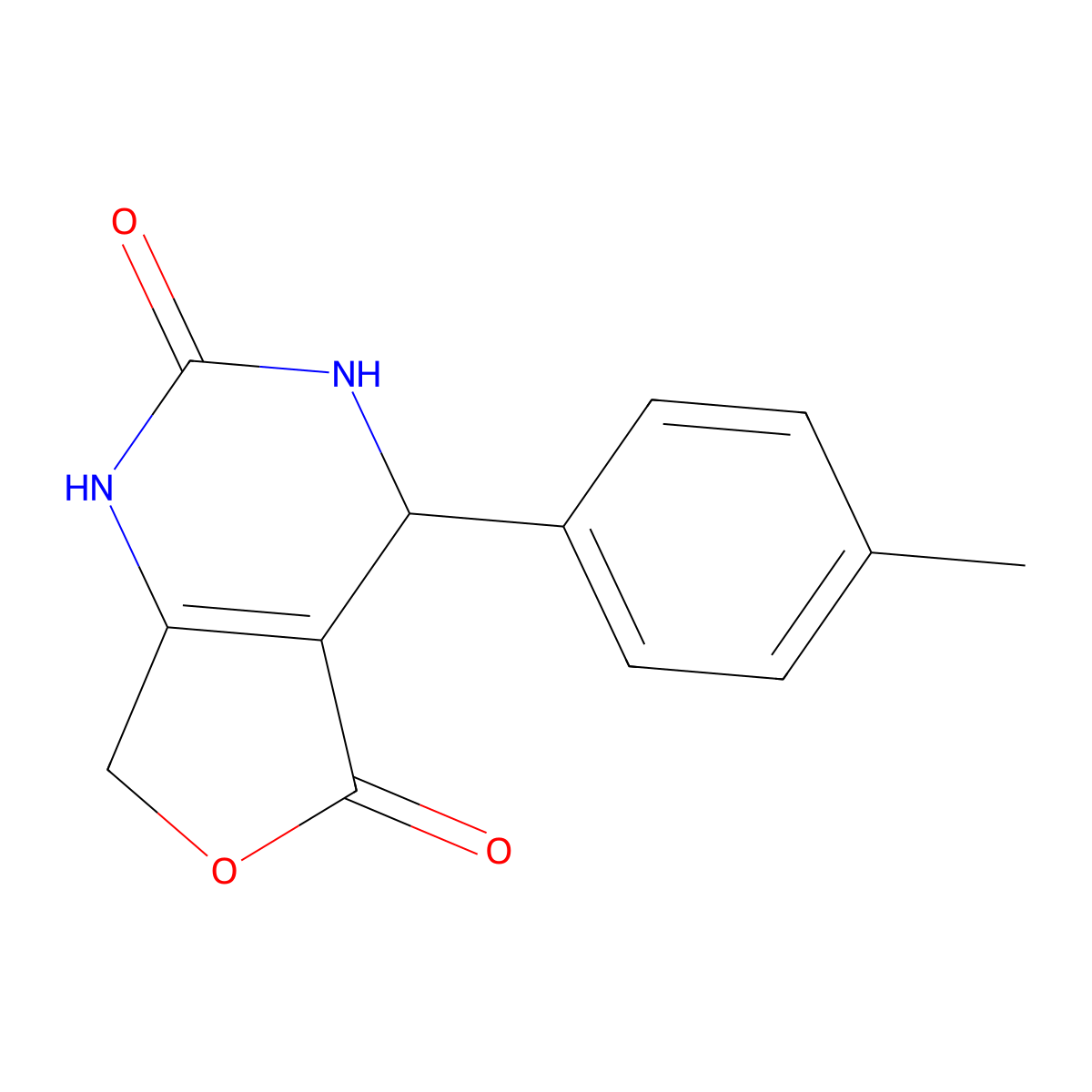 4-(p-Tolyl)-3,4-dihydrofuro[3,4-d]pyrimidine-2,5(1H,7H)-dione molecular structure, CAS 455949-58-3
