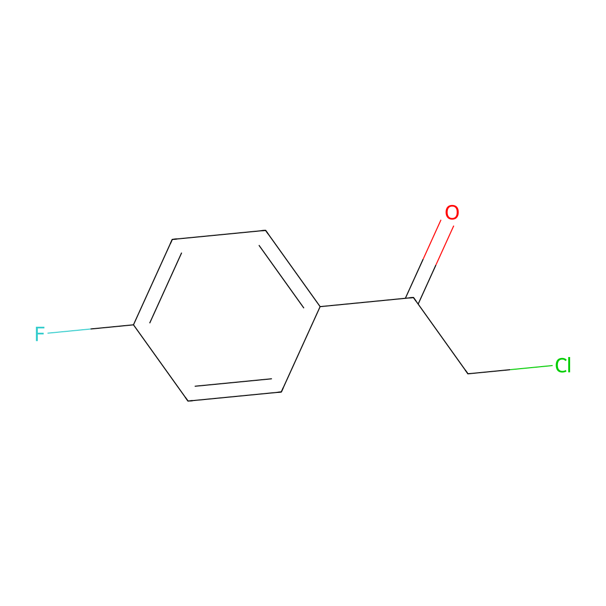 2-Chloro-4'-fluoroacetophenone molecular structure, CAS 456-04-2