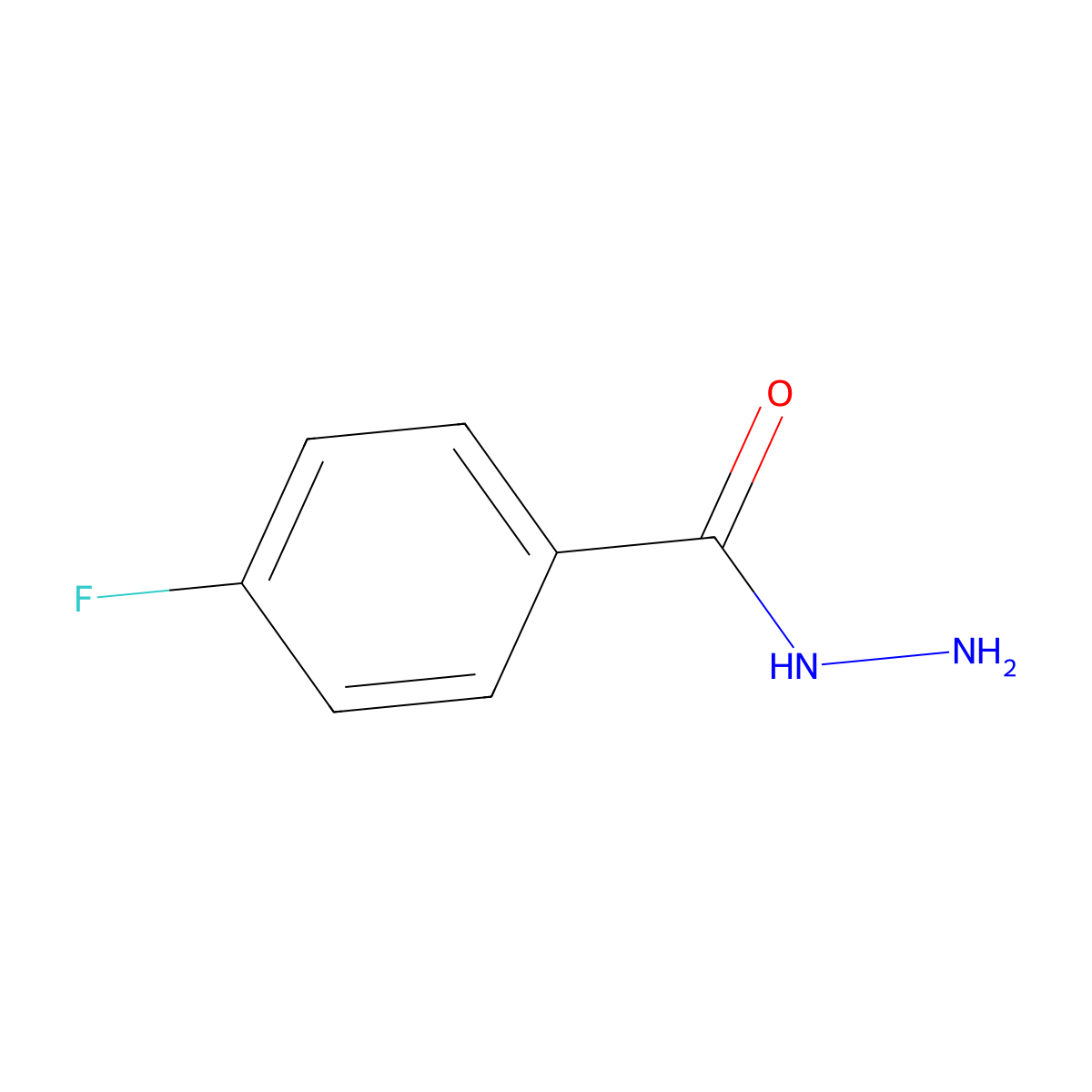 4-Fluorobenzohydrazide molecular structure, CAS 456-06-4