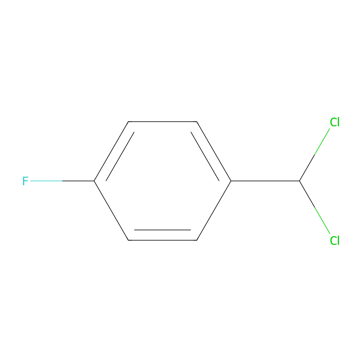 1-(Dichloromethyl)-4-fluorobenzene molecular structure, CAS 456-19-9