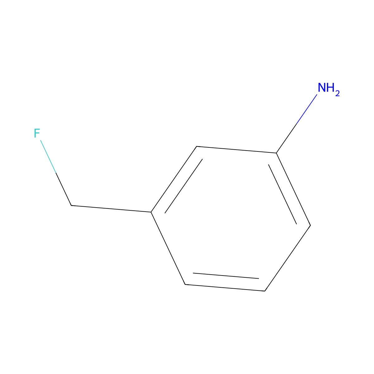 3-Fluoromethyl aniline molecular structure, CAS 456-46-2