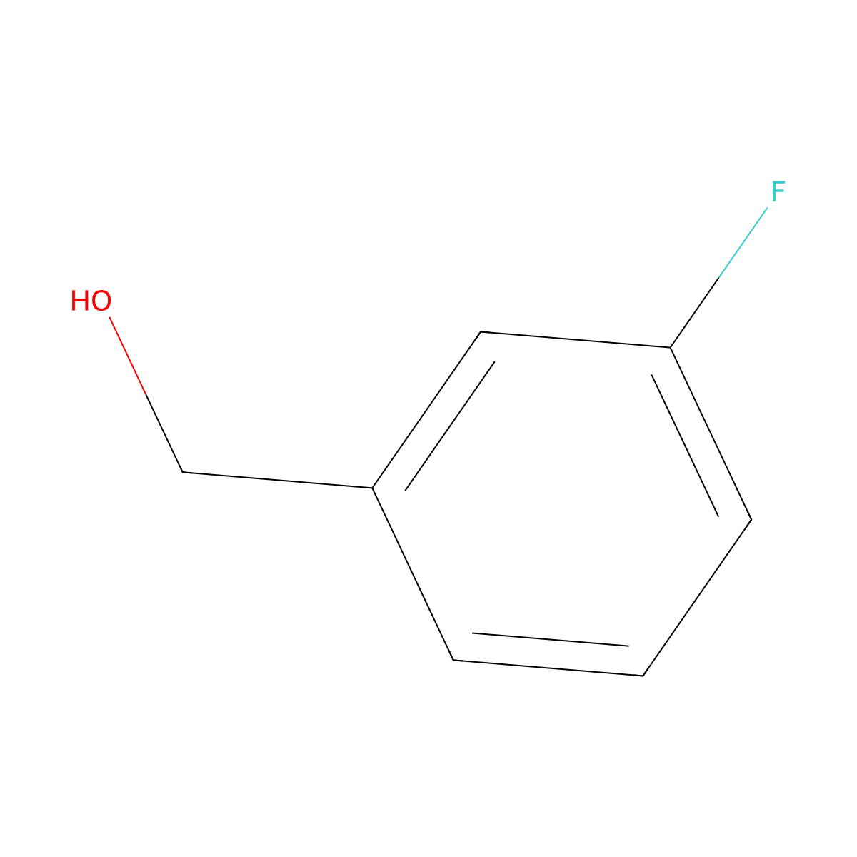 3-Fluorobenzylic alcohol molecular structure, CAS 456-47-3
