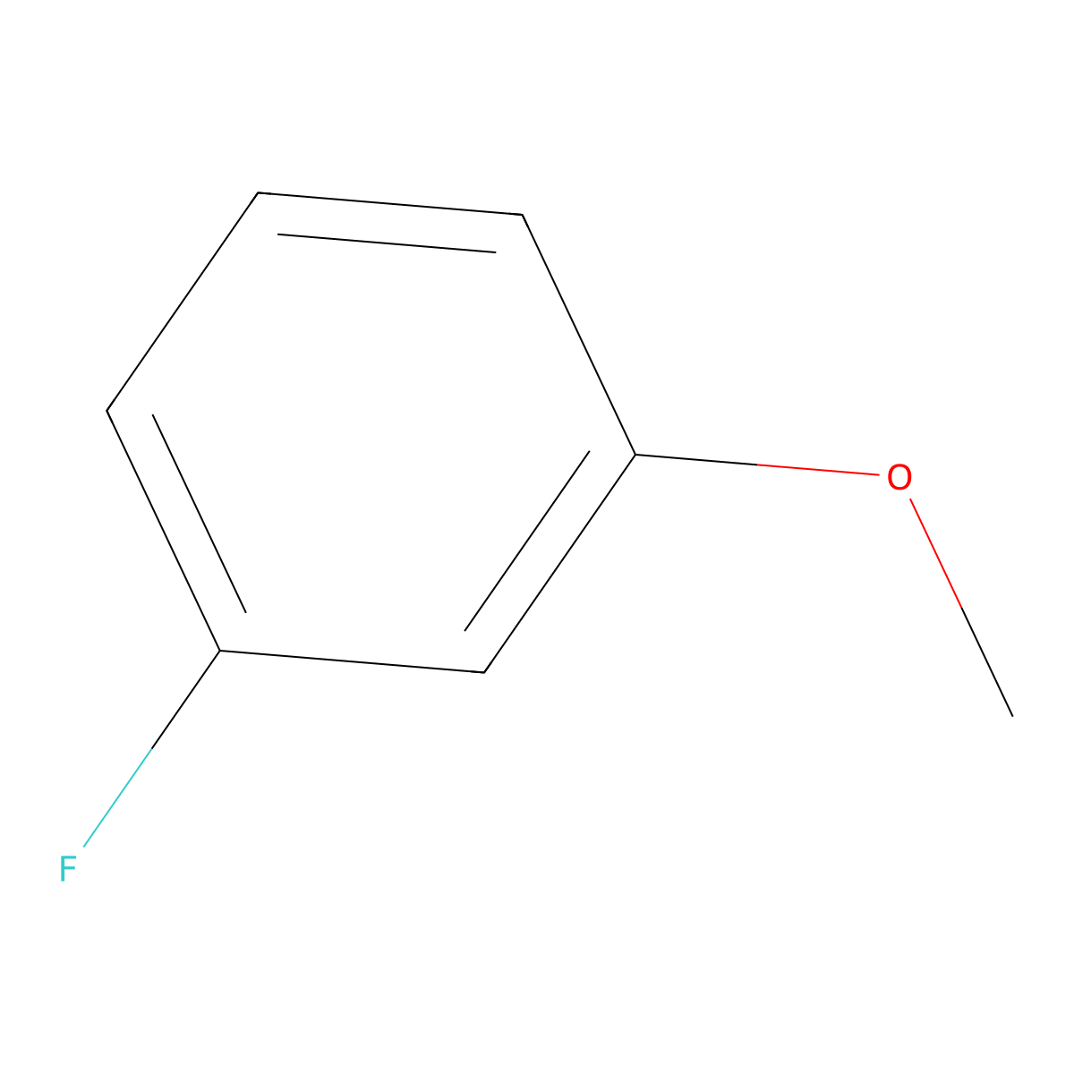 3-Fluoroanisole molecular structure, CAS 456-49-5