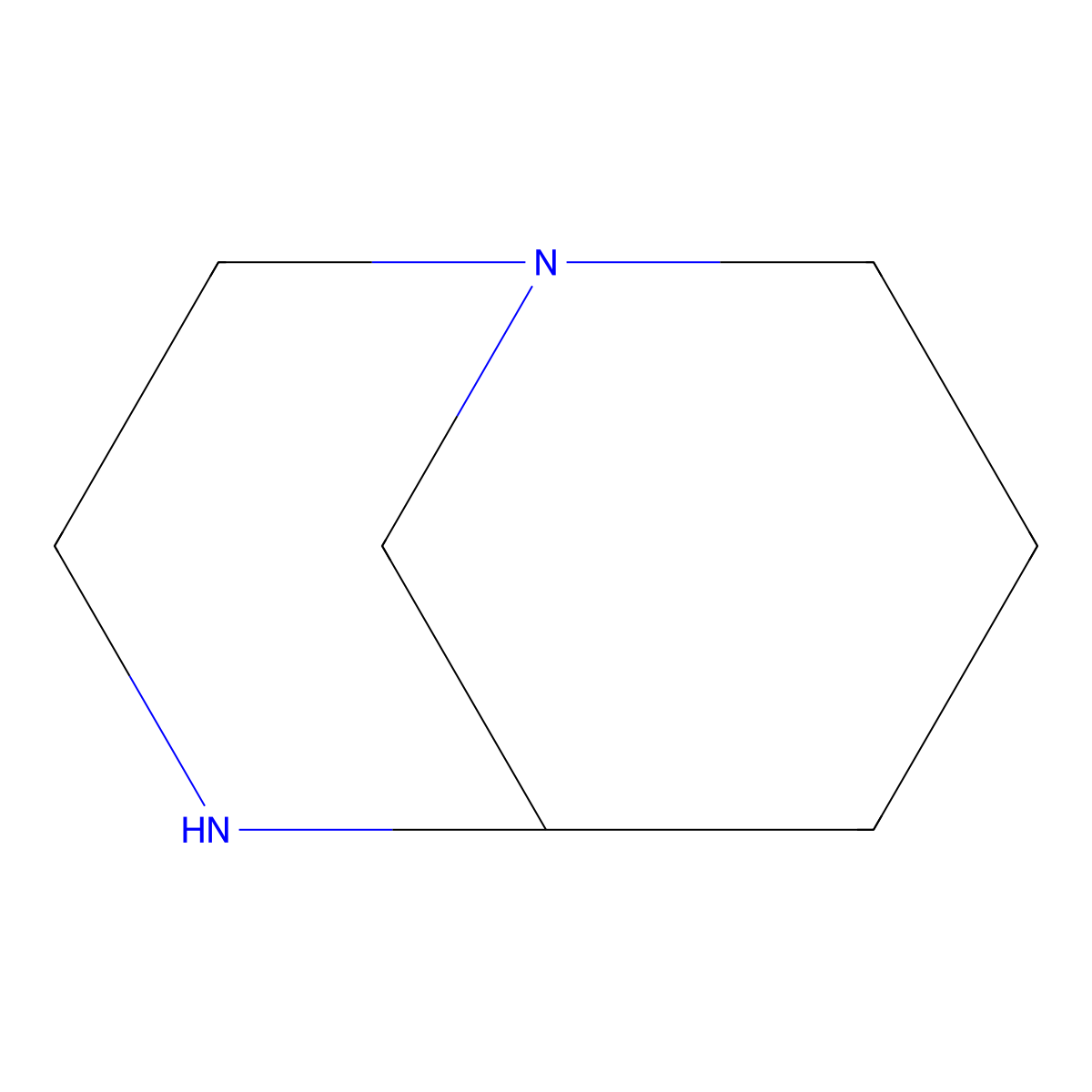 1,4-Diazabicyclo[3.3.1]nonane molecular structure, CAS 456-50-8