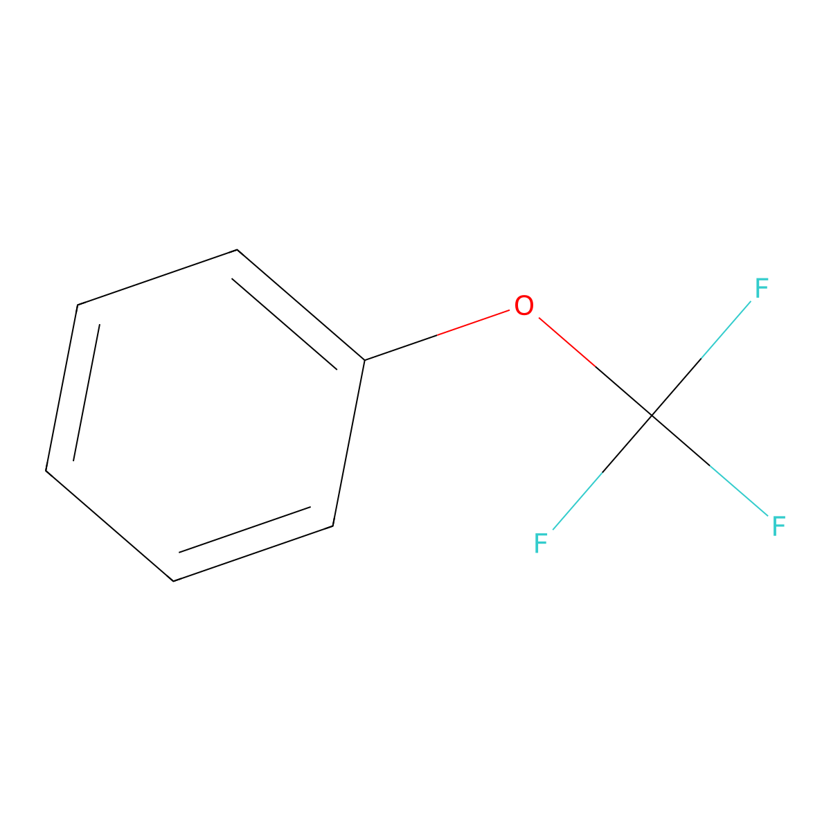 (Trifluoromethoxy)benzene molecular structure, CAS 456-55-3