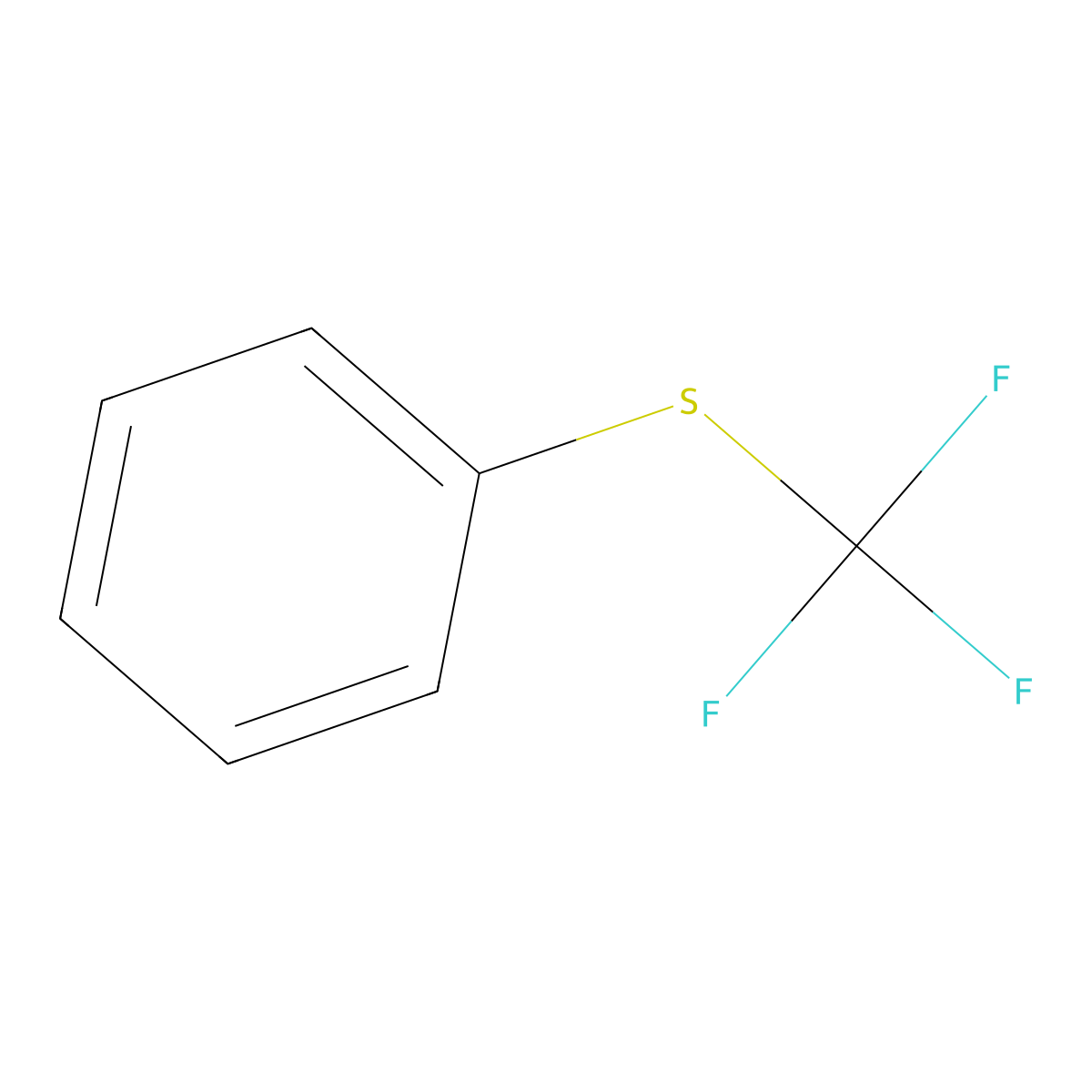 ((Trifluoromethyl)thio)benzene molecular structure, CAS 456-56-4