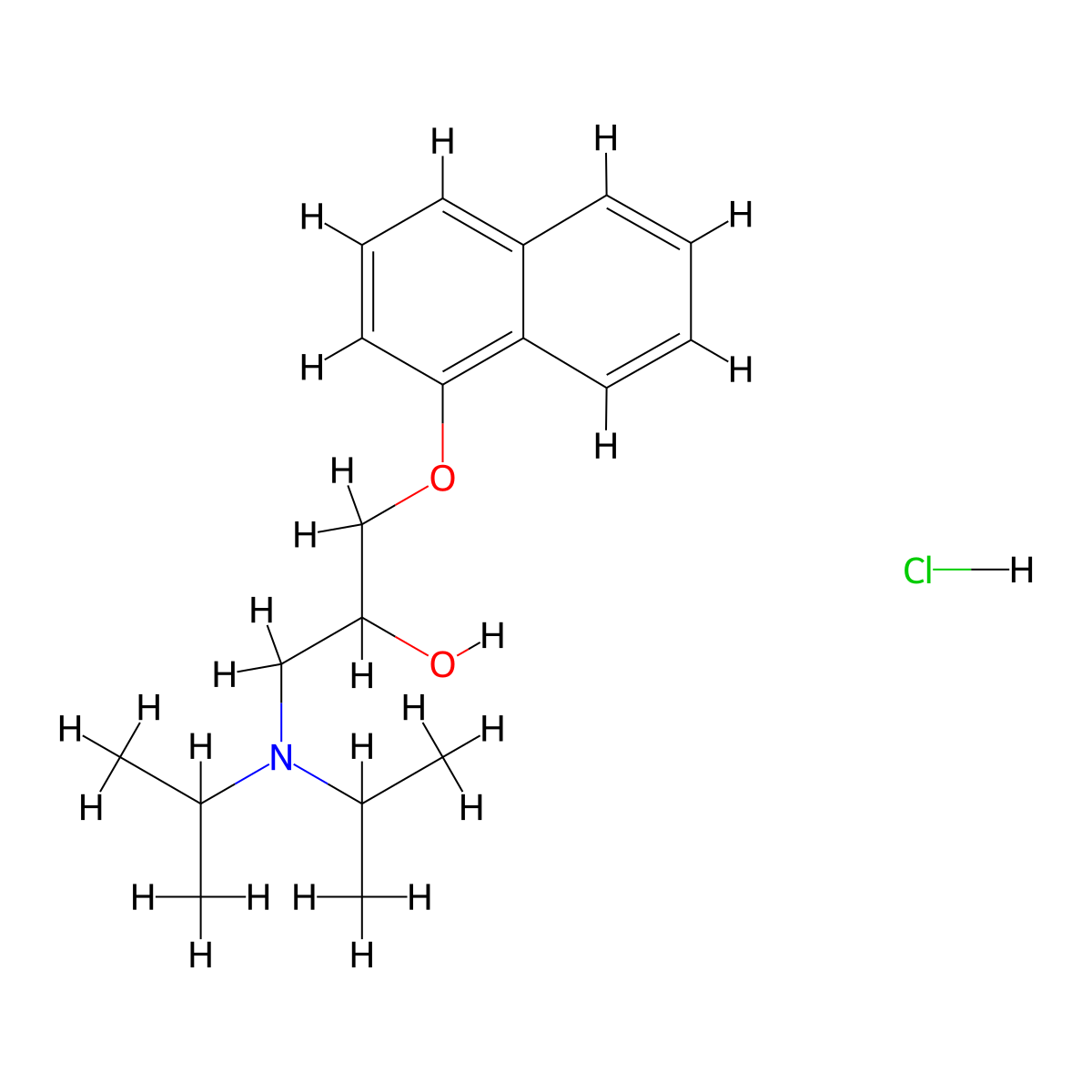 1-(Diisopropylamino)-3-(naphthalen-1-yloxy)propan-2-ol hydrochloride molecular structure, CAS 4563-09-1
