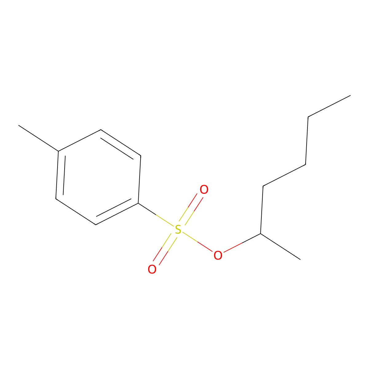 Hexan-2-yl 4-methylbenzene-1-sulfonate molecular structure, CAS 4563-91-1