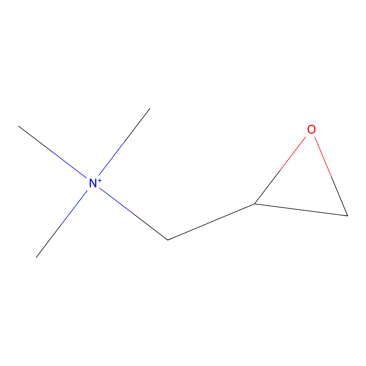 Glycidyl trimethylammonium molecular structure, CAS 45633-15-6
