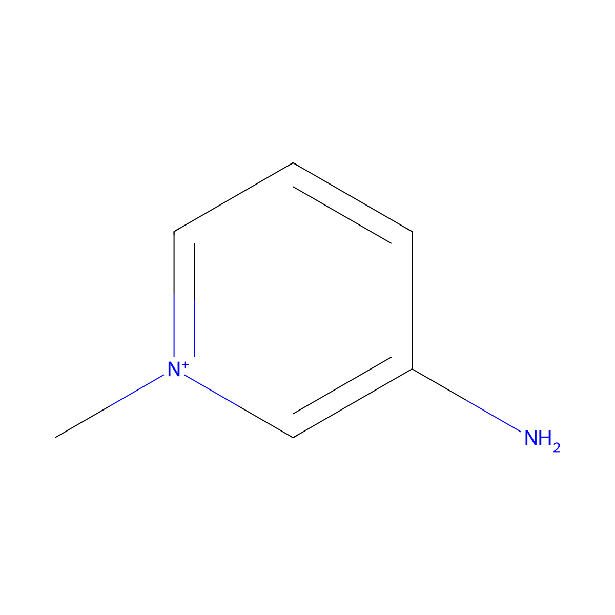 3-Amino-1-methylpyridinium molecular structure, CAS 45642-86-2