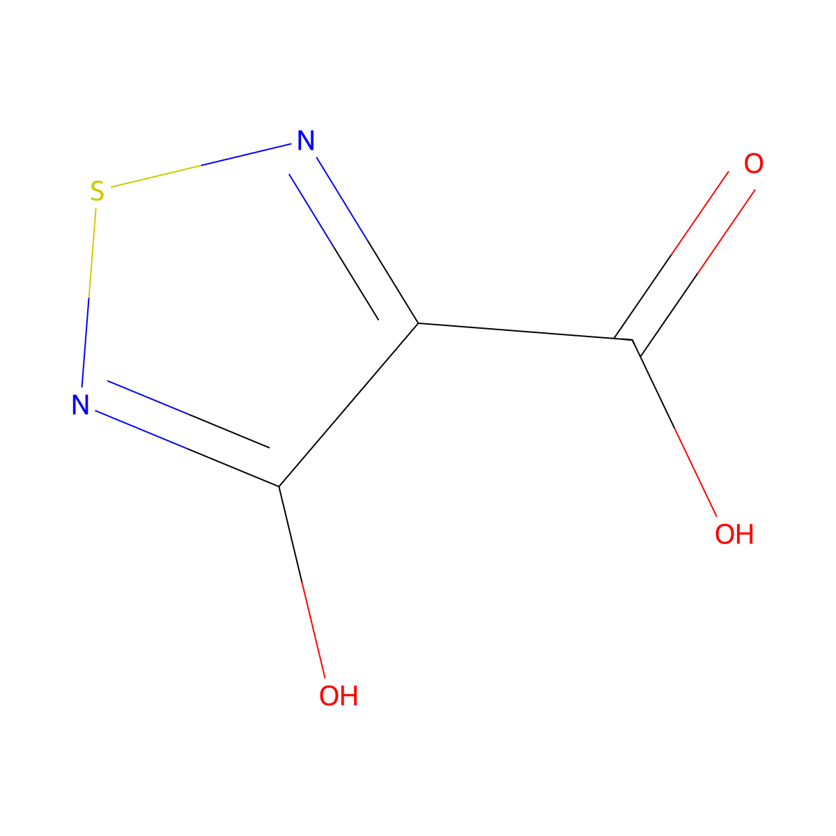 4-Hydroxy-1,2,5-Thiadiazole-3-Carboxylic Acid molecular structure, CAS 45654-48-6