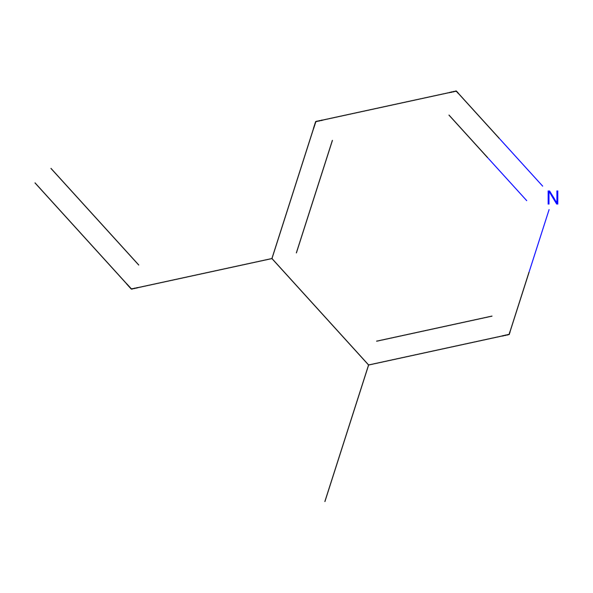 4-Ethenyl-3-methylpyridine molecular structure, CAS 45658-28-4