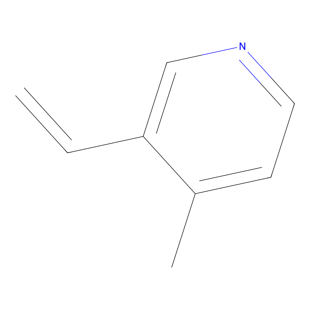 3-Ethenyl-4-methylpyridine molecular structure, CAS 45658-39-7
