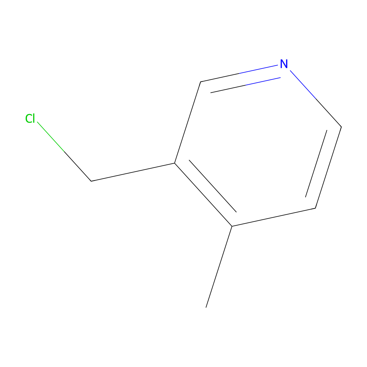 3-(Chloromethyl)-4-methylpyridine molecular structure, CAS 45658-41-1
