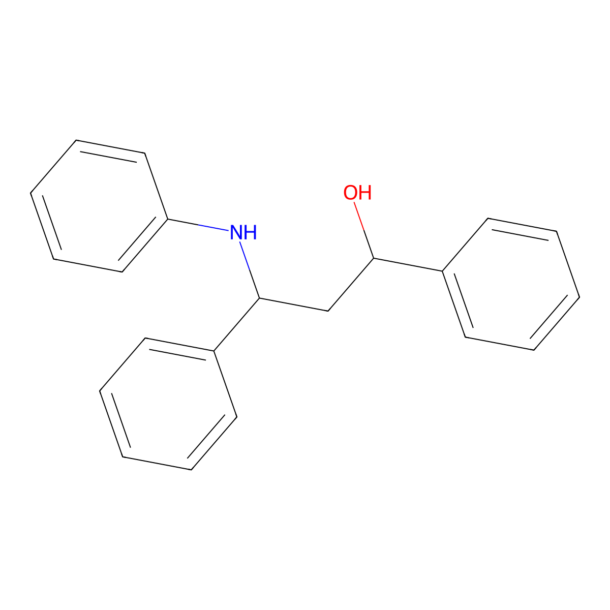 3-Anilino-1,3-diphenyl-1-propanol molecular structure, CAS 4566-58-9