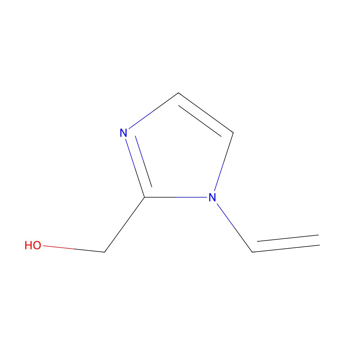 (1-ethenyl-1H-imidazol-2-yl)methanol molecular structure, CAS 45662-46-2