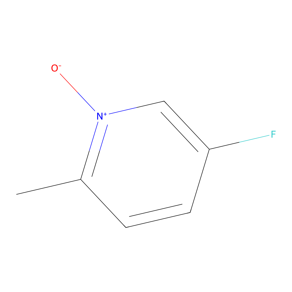 5-Fluoro-2-methylpyridine 1-oxide molecular structure, CAS 45673-79-8