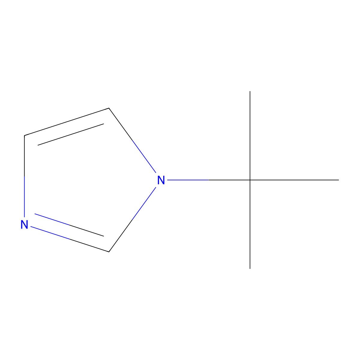 1-t-Butylimidazole molecular structure, CAS 45676-04-8
