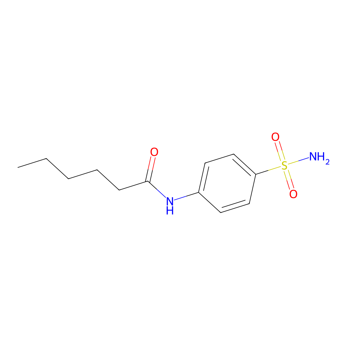 N-(4-sulfamoylphenyl)hexanamide molecular structure, CAS 4568-62-1