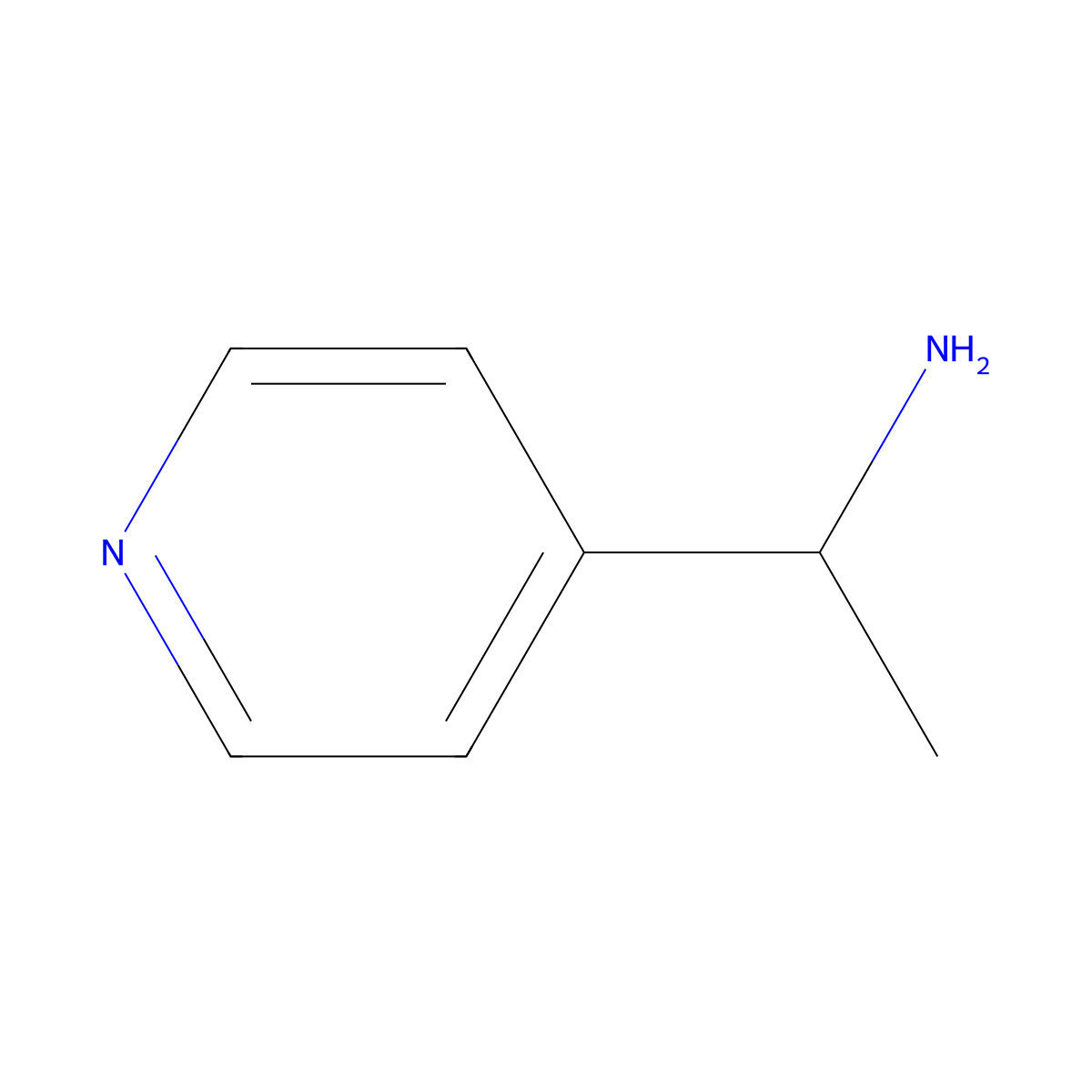 (R)-1-(4-Pyridyl)ethylamine molecular structure, CAS 45682-36-8