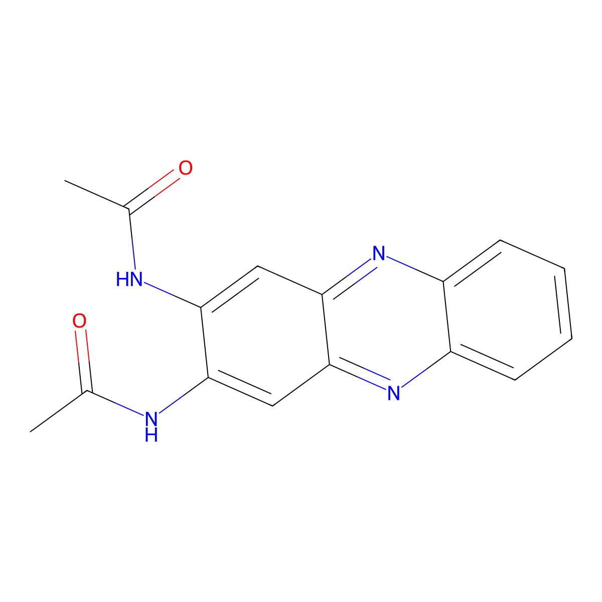N-(3-Acetylamino-phenazin-2-YL)-acetamide molecular structure, CAS 4569-76-0