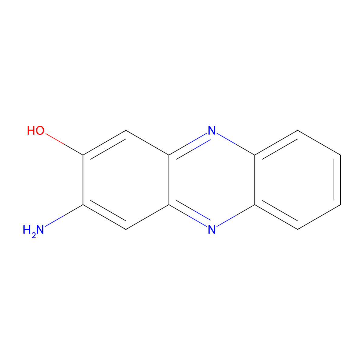 2-Amino-3-hydroxyphenazine molecular structure, CAS 4569-77-1