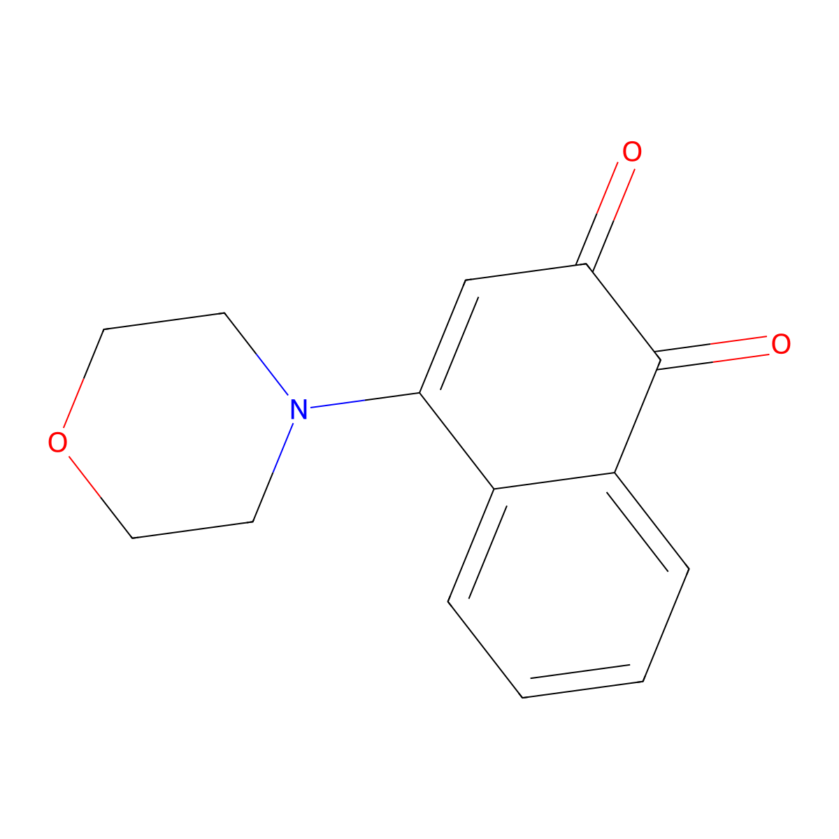 4-Morpholin-4-ylnaphthalene-1,2-dione molecular structure, CAS 4569-83-9