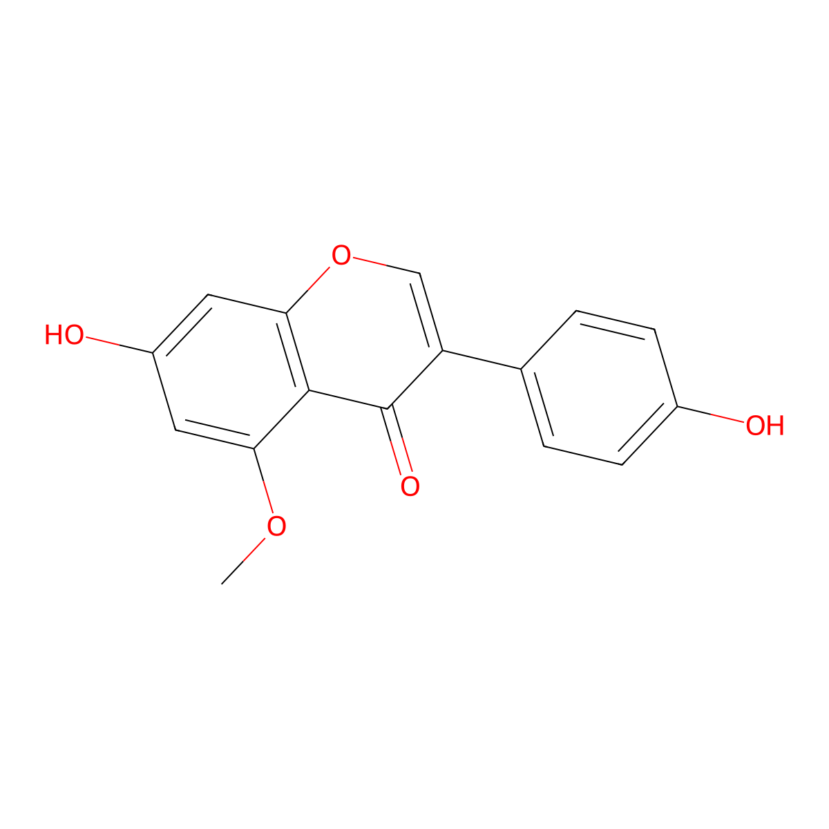 Isoprunetin molecular structure, CAS 4569-98-6
